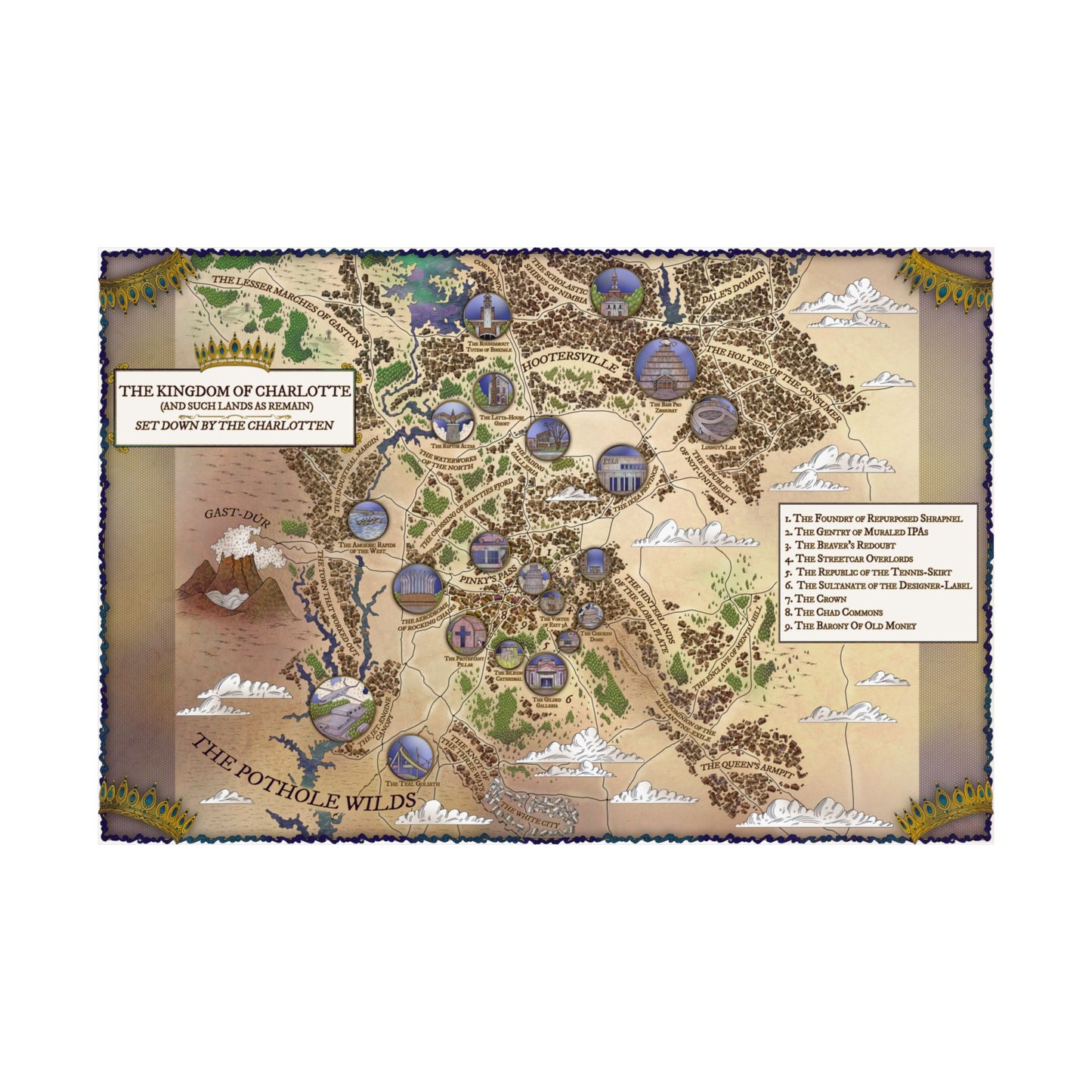 The Kingdom Of Charlotte: A Restored 15th-Century Fantasy Map